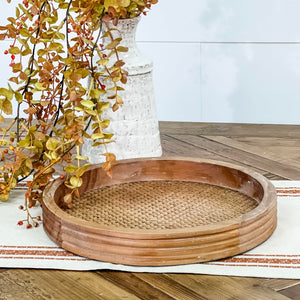 Cane and Rattan Tray