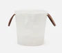 Wesley White Swirled Ice Bucket