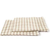 Dish Towel   Linen  Natural / Ivory Check