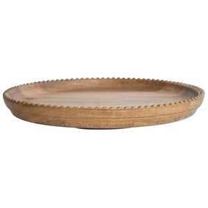 Mango Lazy Susan with Scalloped Edge