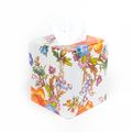 Flower Market Boutique Tissue Box Cover  White