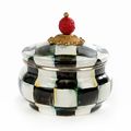 Courtly Check Enamel Squashed Pot w/ Lid