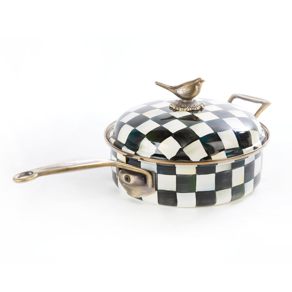 Courtly Check Enamel 3 Qt. Saute Pan