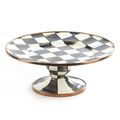 Courtly Check Enamel Pedestal Platter  Mini