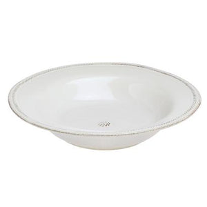 Berry & Thread Rimmed Soup Bowl  -White