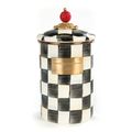 Courtly Check Enamel Canister  Large