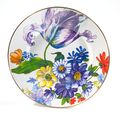 Flower Market Dinner Plate  White