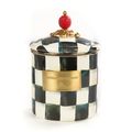 Courtly Check Enamel Canister  Small