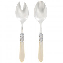 Aladdin  Salad Server Set Brilliant  Ivory