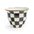 Courtly Check Enamel Flower Pot  Large