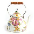 Flower Market Tea Kettle 3 Qt.  White