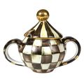 Courtly Check Ceramic Sugar Bowl w/ Lid