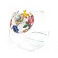 Cookie Jar with Flower Market Enamel Lid  White