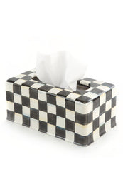 Courtly Check Enamel Standard Tissue Box Cover
