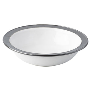 Emerson White/Pewter Serving Bowl