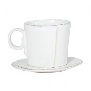 Lastra Espresso Cup/Saucer White