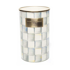 Sterling Check Enamel Utelsil Holder