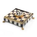 Courtly Check Napkin Holder Set  Gold