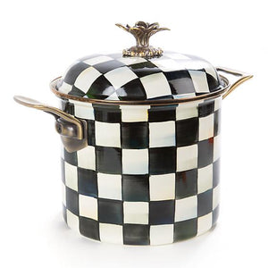 Courtly Check Enamel 7 Qt Stockpot