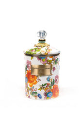 Flower Market Medium Canister  White