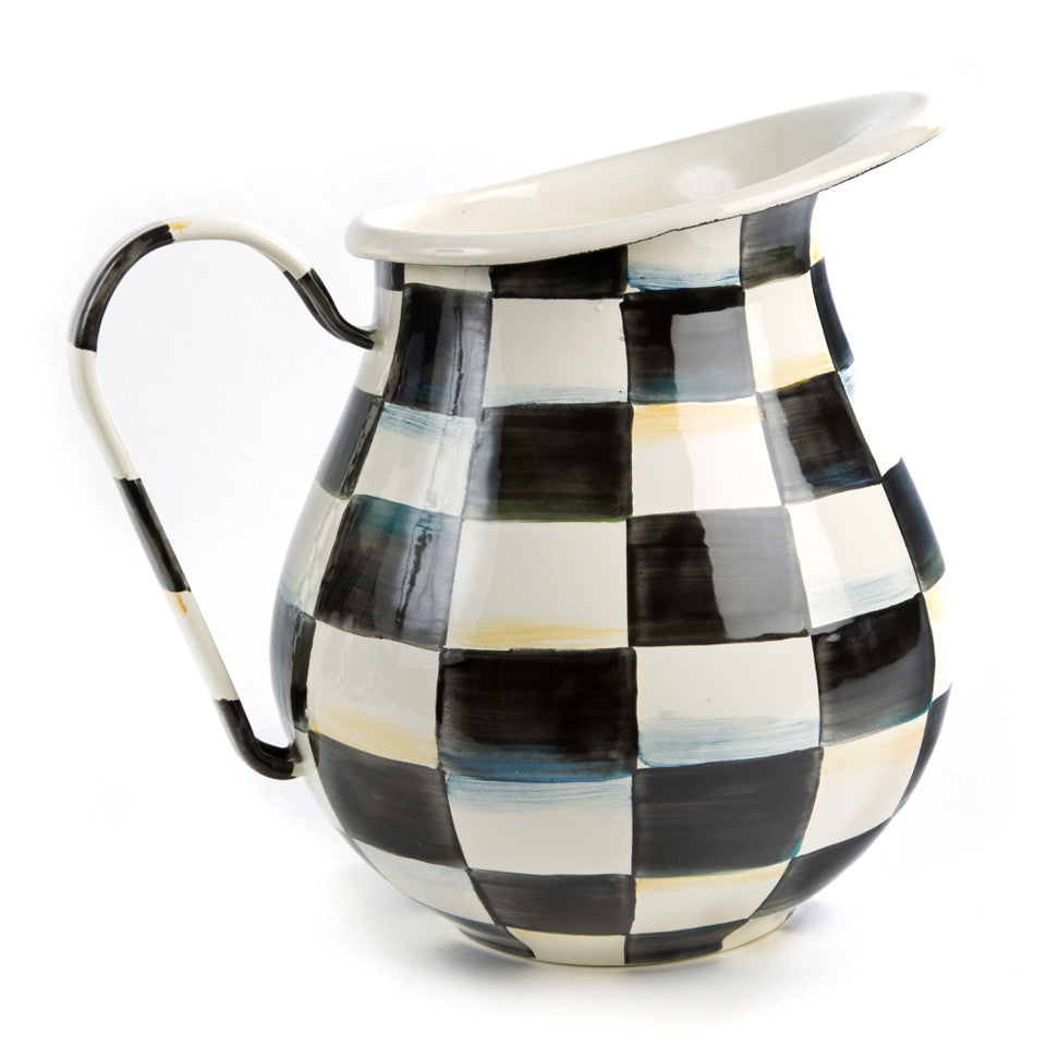 Courtly Check Enamel Pitcher