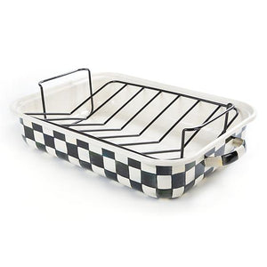 Courtly Check Enamel Roasting Pan w/ Rack