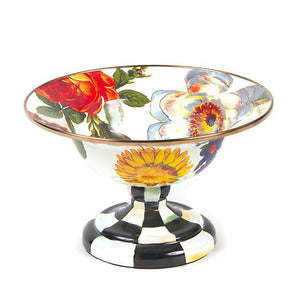 Flower Market Small Compote  White