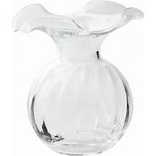 Hibiscus CLEAR Fluted Vase  Small