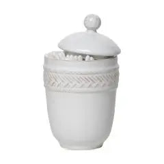 LePanier Lidded Jar  Whitewash