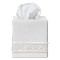 LePanier Tissue Box Cover  Whitewash